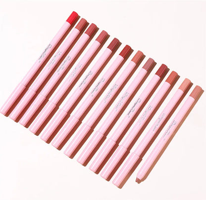 Makeup and face Lip Liner Pen Waterproof Matte 12 Color Outline Lip Shape Lip Plumper Lipstick Pencil Lasting Non-fading Velvet Lip-Liner Makeup