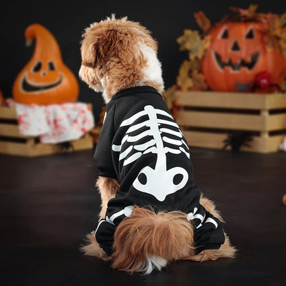 Pets Halloween Dog Costume Night light Bust Adjusted Funny Soft and Comfortable Horror Atmosphere Transformation Costume