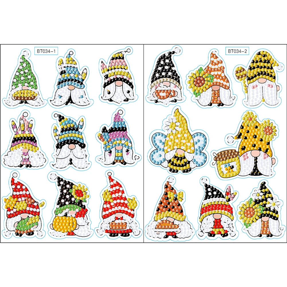 Toys 2 Sheets DIY Diamond Painting Stickers Kit Sticker by Numbers for Kid Diamond Mosaic Handicrafts Children Gift for Cup Decor