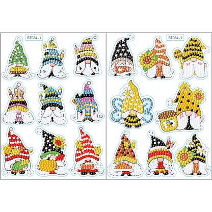 Toys 2 Sheets DIY Diamond Painting Stickers Kit Sticker by Numbers for Kid Diamond Mosaic Handicrafts Children Gift for Cup Decor