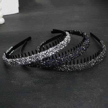 Style & Shine Hair   Toothed Rhinestone Headband Fashion Make Up Plastic Diamond Hair Hoop