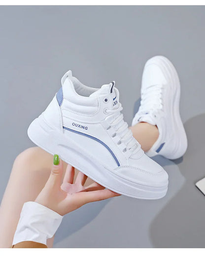 Woman shoes Maogu Woman Platform Fashion Shoes Casual Sneakers White Sports Shoe Ladies Boot Round Toe Elegant Autumn Women Warm Ankle Boots