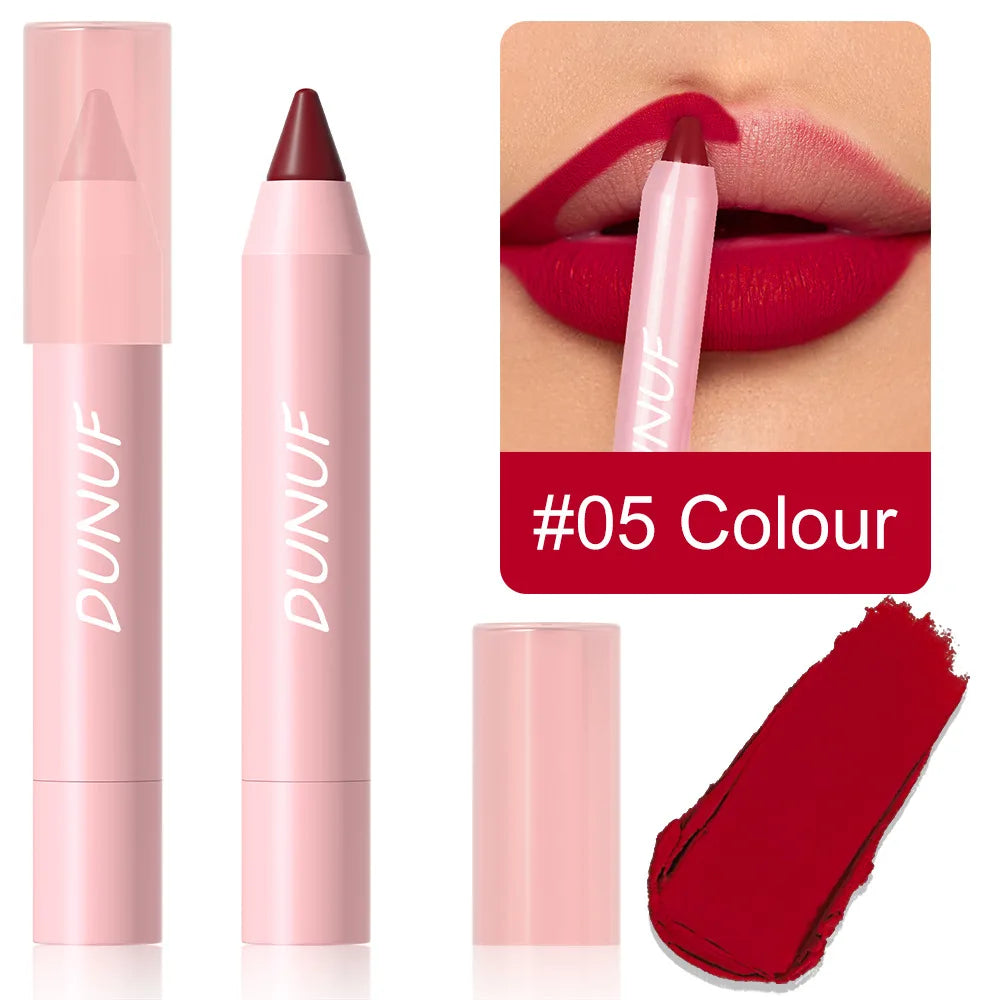 Makeup and Face 18-Colors Lipstick Pencil Waterproof Sexy Red Matte Contour Tint Lipstick Lasting