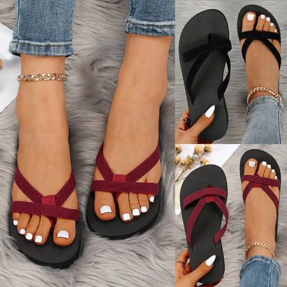 Woman shoes Fashion Slippers Women Summer  Shoes Flat Open Toe Slippers Summer Casual Fashion Home Basic Sandals Female Slippers