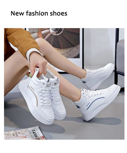 Woman shoes Maogu Woman Platform Fashion Shoes Casual Sneakers White Sports Shoe Ladies Boot Round Toe Elegant Autumn Women Warm Ankle Boots