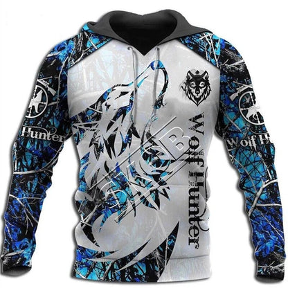 Men clothing  lion, wolf Hoodies White Tiger Sweatshirt Unisex Zip Pullover Casual Jacket