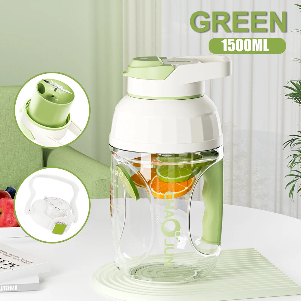 Kitchen Portable Blender Electric Fruit Juicer Smoothie Milkshake Maker USB Rechargerable Fruit Blender 500ML/1000ML/1500ML