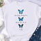 Woman clothingButterfly Letter Printed Short-sleeved T-shirt Tops  Graphic T Shirts  Harajuku