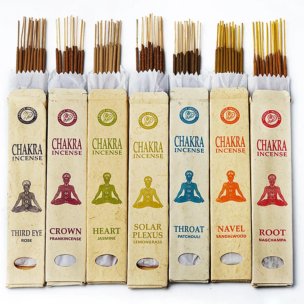 Odds Nepal 7 Chakra Incense Sticks Spiritual Home Fragrance Yoga Meditation Aromatherapy Handmade 7*15 Set