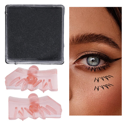 Makeup and face  2 in 1 Double-ended Lower Eyelash Stamp with Eyeliner DIY Waterproof Eye Liner Seal