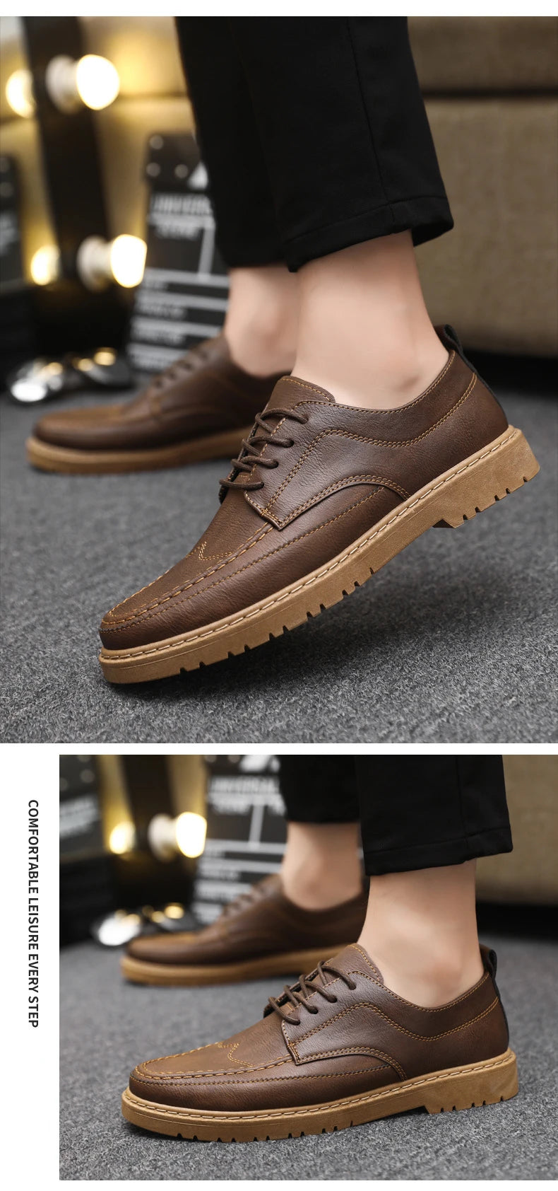 Men shoes Casual Shoes Classic Business Leather Shoes for Men Fashion Handcrafted Men's Dress Shoes Comfortable Flats Loafers