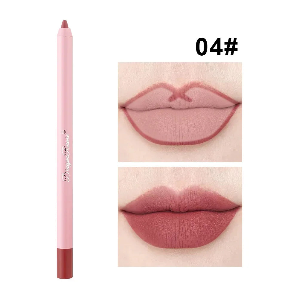 Makeup and face Lip Liner Pen Waterproof Matte 12 Color Outline Lip Shape Lip Plumper Lipstick Pencil Lasting Non-fading Velvet Lip-Liner Makeup