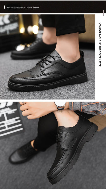 Men shoes Casual Shoes Classic Business Leather Shoes for Men Fashion Handcrafted Men's Dress Shoes Comfortable Flats Loafers