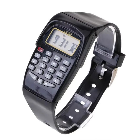 Jewellery   2 in 1 Fashion Digital Student Exam Special Calculator Watch Children Electronic Watch Time Calculator New Watch Mini Calculator