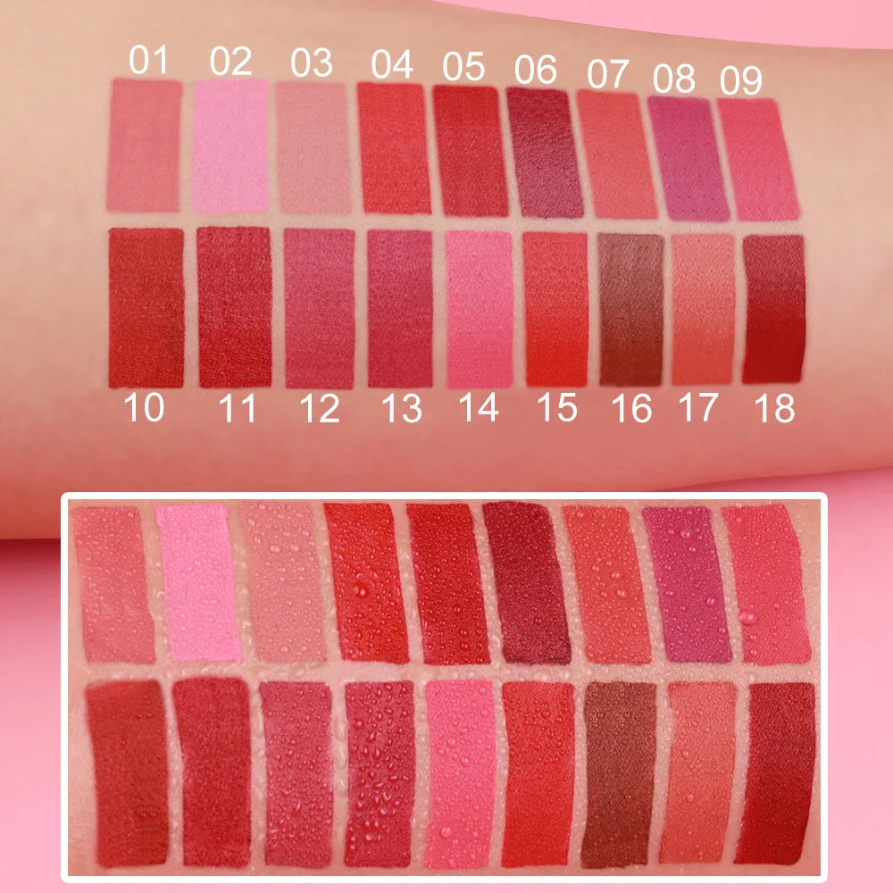 Makeup and Face 18-Colors Lipstick Pencil Waterproof Sexy Red Matte Contour Tint Lipstick Lasting