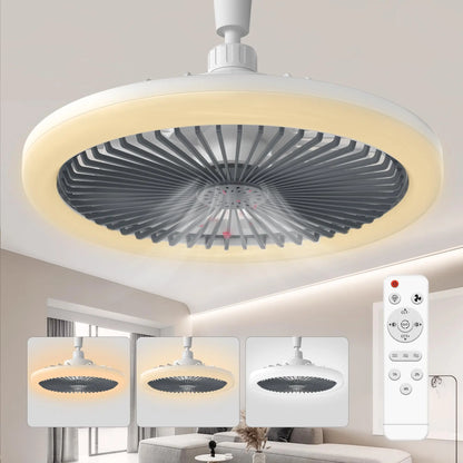 Living room Modern  ceiling fan with light LED Fan Light E27 Screw Fan Light Remote Control  Light Fan Ceiling Room decoration