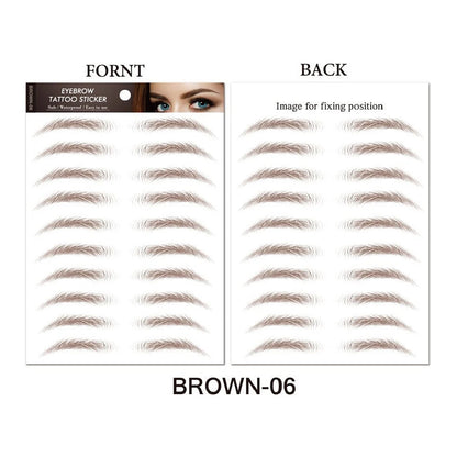 Makeup and Face Waterproof 6D Eyebrow Tattoo Stickers Lasting Makeup Hair-Like Brow