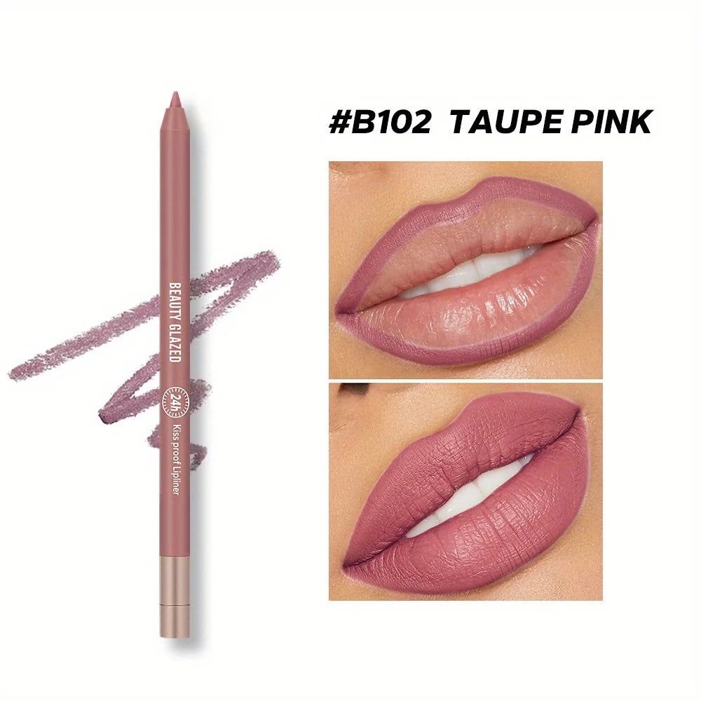 Makeup and face BEAUTY GLAZED 10 Color Lipliner High Pigment Matte Waterproof, Natural Shaping Lip Liner Lipstick Makeup