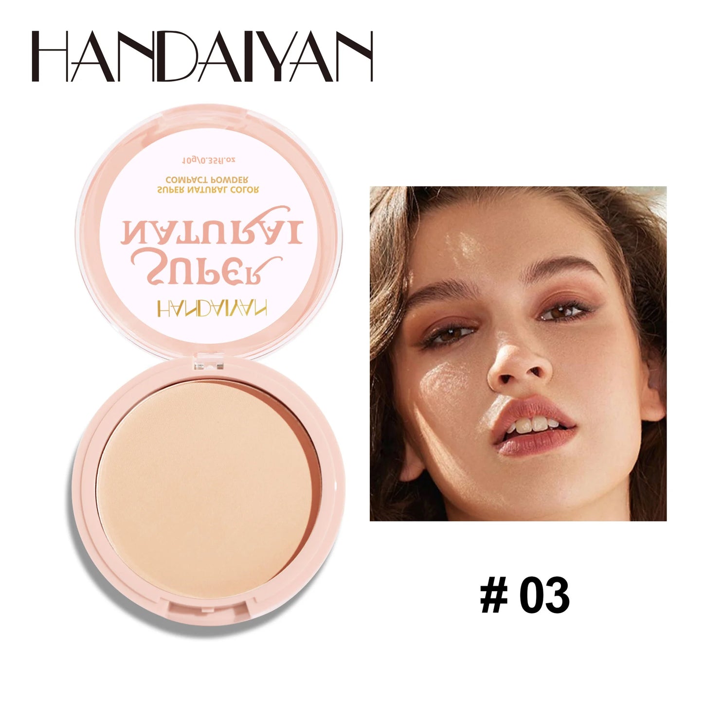 Makeup and face HANDAIYAN Light Soft Setting Pressed Powder Natural Waterproof Long-lasting Full Cover Makeup Cosmetics for Different Skin Color