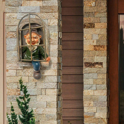 Outdoor Creative  Garden Statue Elf Go Out Tree Hug Suitable for Home Courtyard Porch Decoration Garden Decoration Outdoor Decor