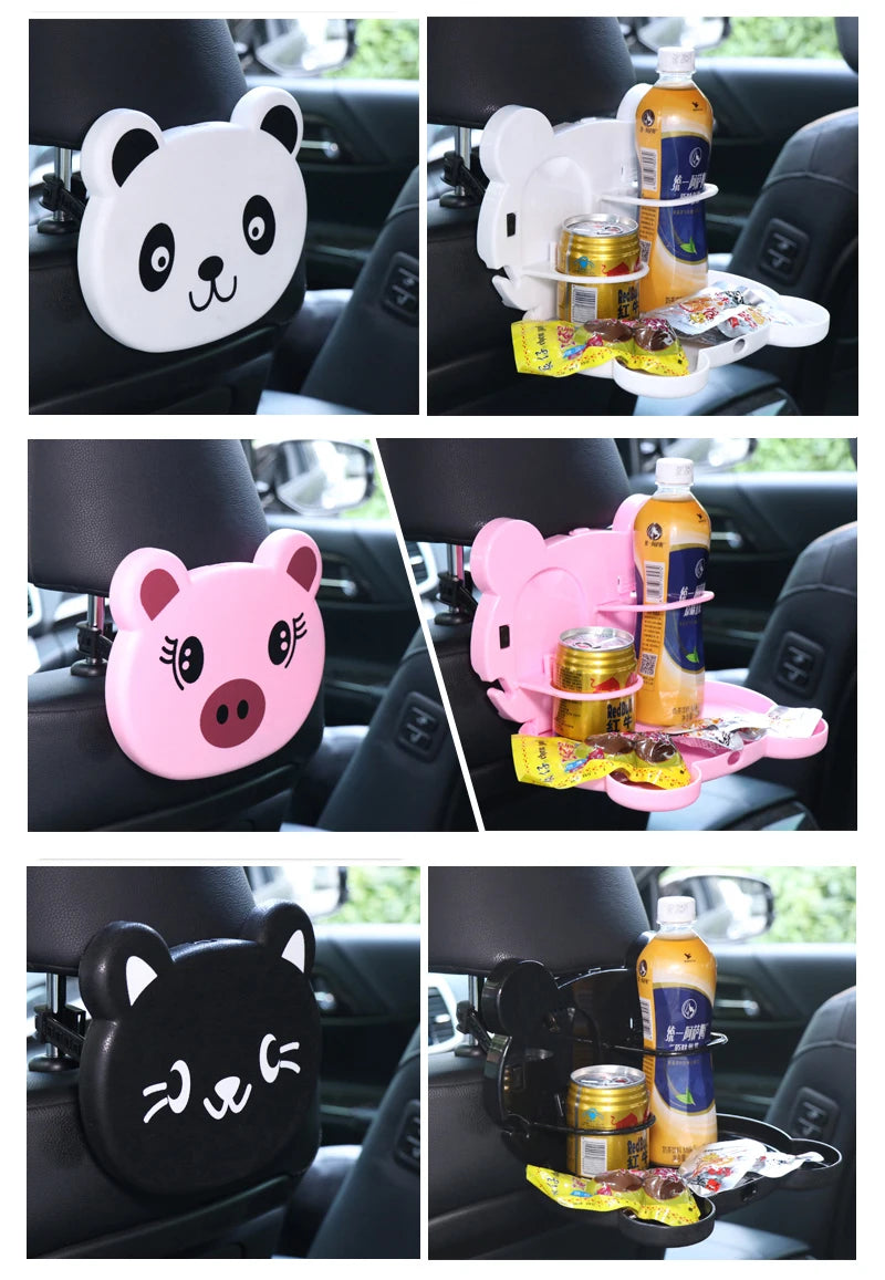 Car   Multifunction Cartoon Shaped Folding Auto Car Back Seat Table Drinks Baby Dinner Plate The Car Tray Car Cup Holder