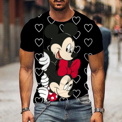 Men clothing   Disney Mickey Mouse 3D Print T-Shirt Summer Daily Loose Short Sleeve Tops Casual Tees Unisex Clothing Apparel