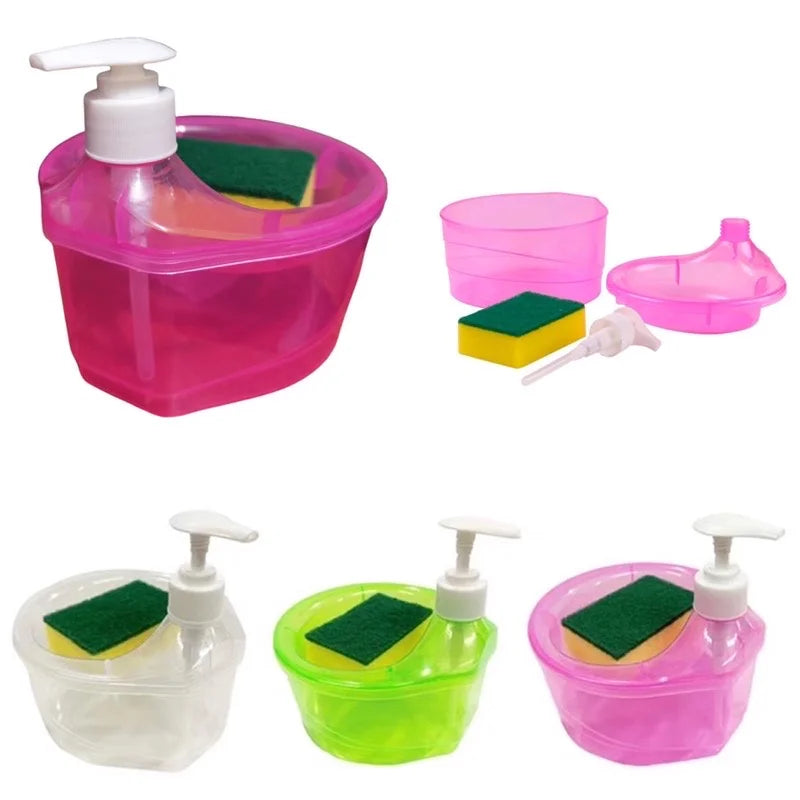 Kitchen  Detergent Press Portable Soap Dispenser Clean Cloth Dishwash Pot Soap Dispenser Clean Tool press type liquid outlet box