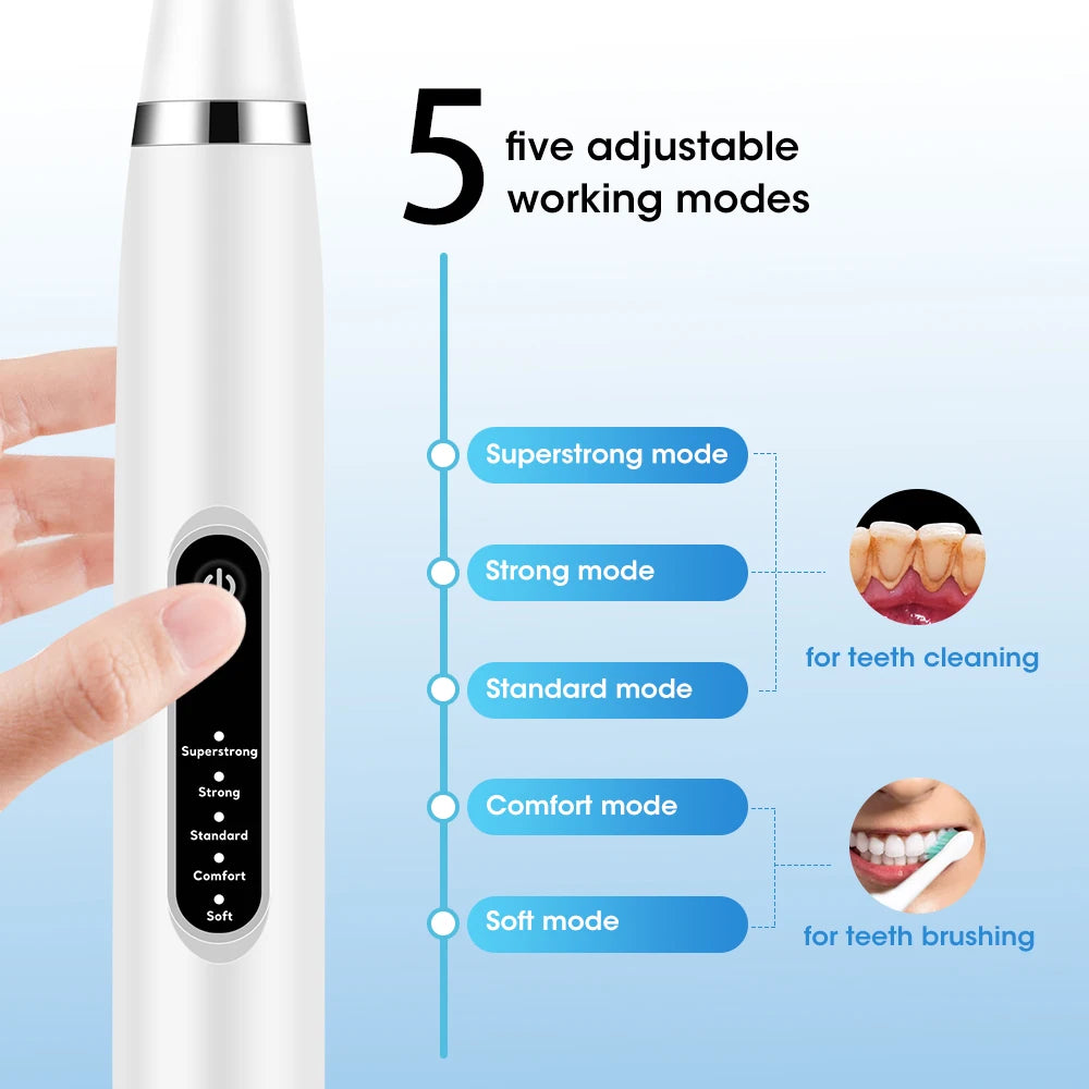 Bathroom  Electric Teeth Whitening Dental Calculus Scaler Plaque Coffee Stain Tartar Removal High Frequency Sonic Toothbrush Teeth Cleaner