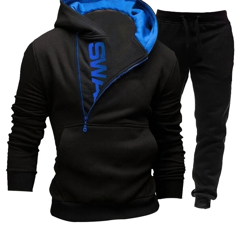 Men shoes New Fashion Letter Printed Mens Tracksuit Zipper Hoodie Suits Two Pieces Set Jogging Suit Sports Wear