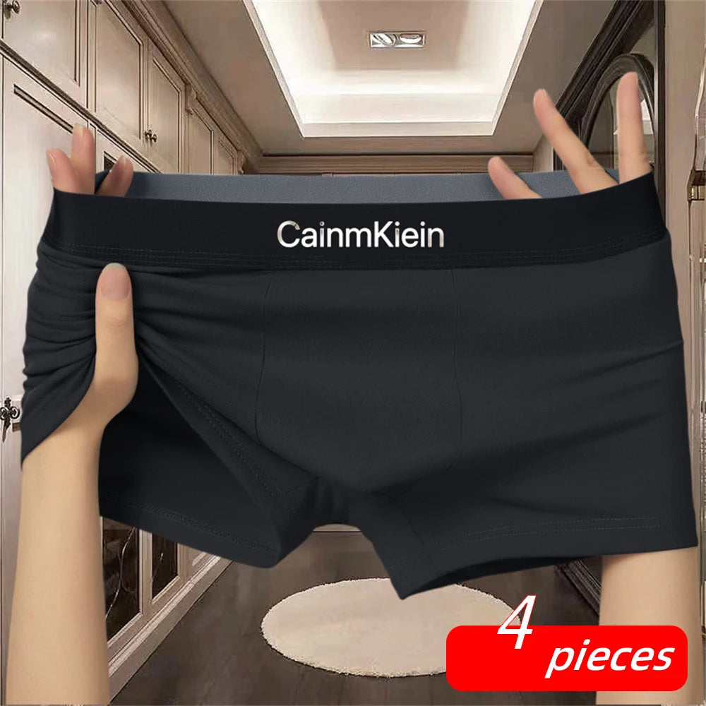 Men clothing  4 pcs  Men's Underwear Hombre Panties Boxers Short Solid Male Underwear Soft Men Panties Shorts Underwear