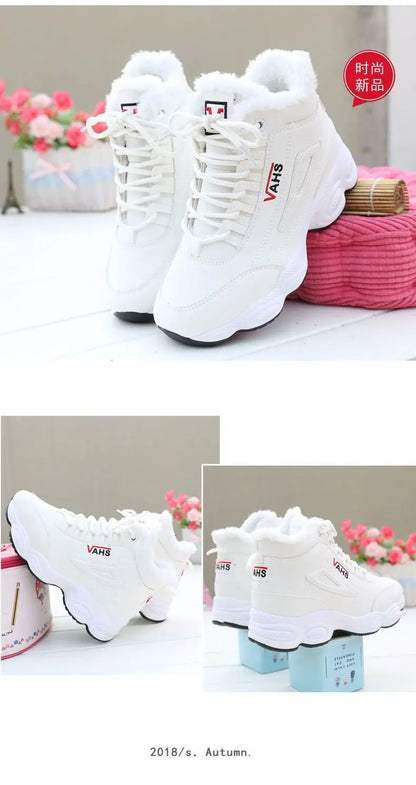 Woman shoes New High-quality Warm Cotton Shoes for Women High-top Short Plush Sports Women's Shoes Non-slip Casual Flat-soled Women's Shoes