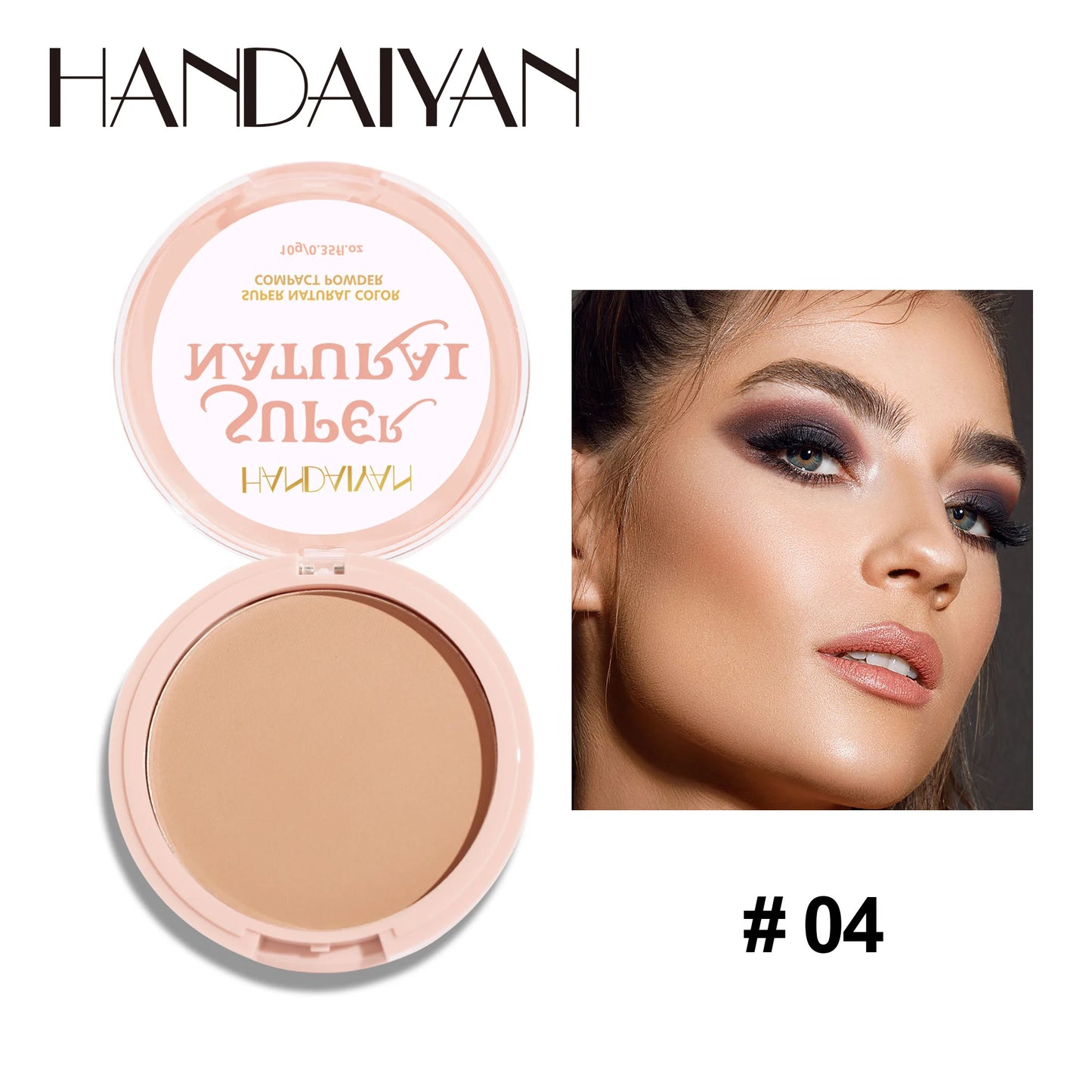 Makeup and face HANDAIYAN Light Soft Setting Pressed Powder Natural Waterproof Long-lasting Full Cover Makeup Cosmetics for Different Skin Color