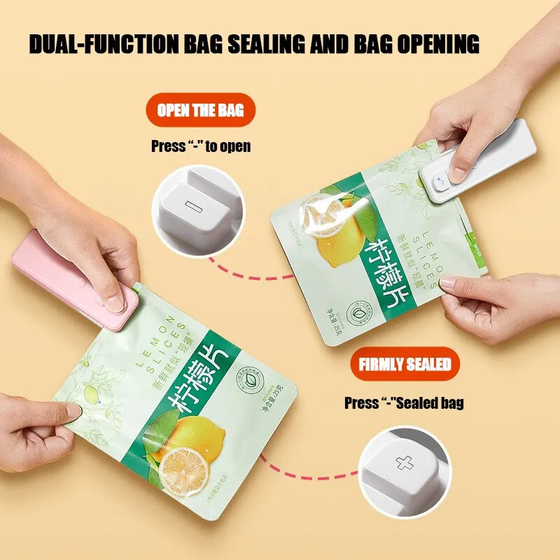 Kitchen Small kitchen Vacuum Sealer Mini Sealing Machine With USB Portable Food Bag Sealing Machine Snack Sealing Machine