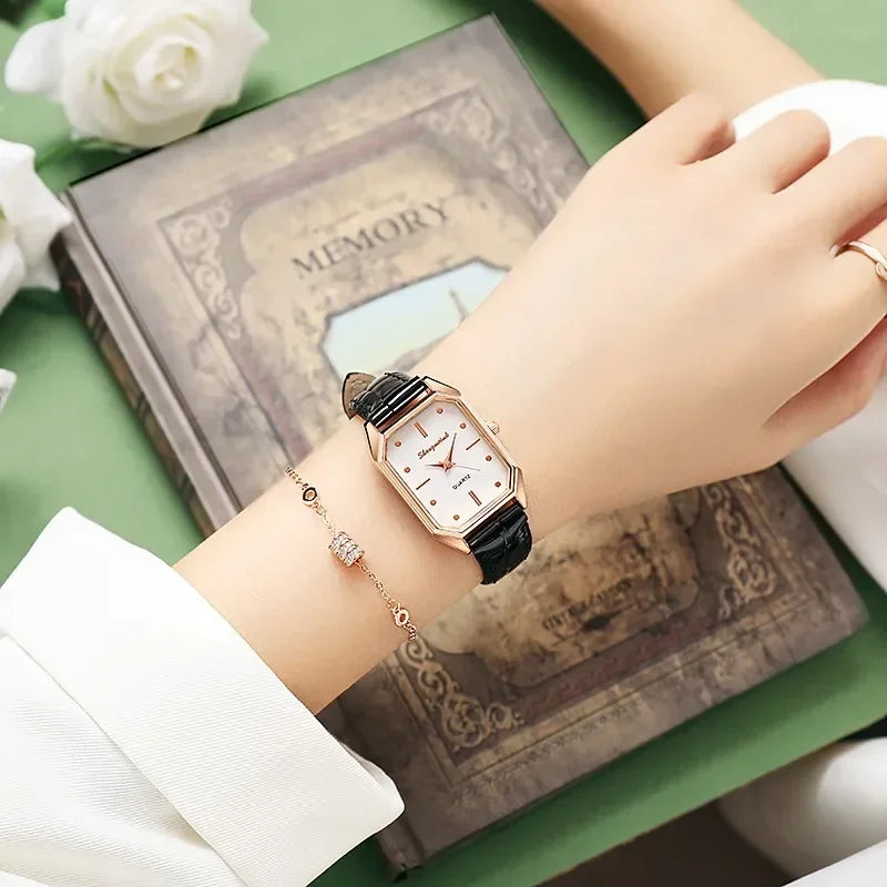 Jewellery  Women Watches Vintage Casual Leather Belt Watches Simple Ladies Small Dial Quartz Clock Wristwatches