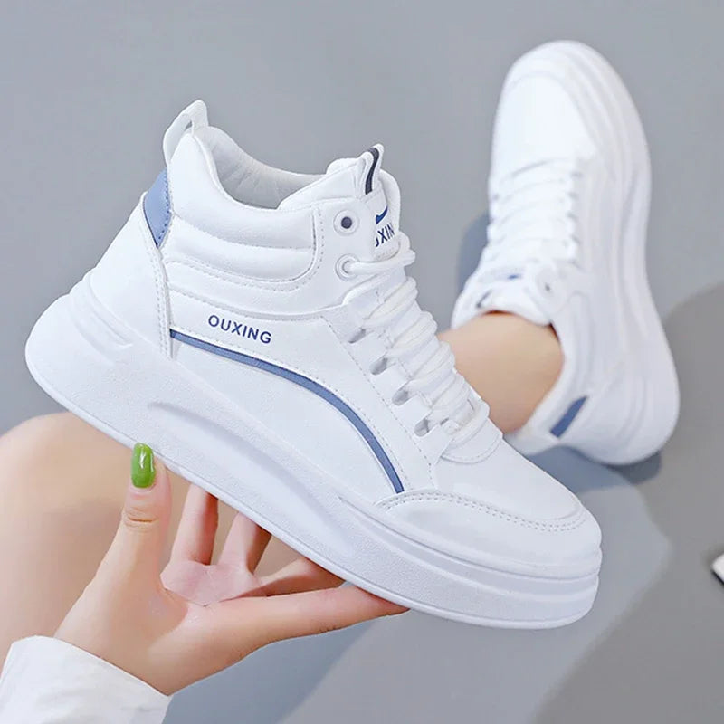 Woman shoes Maogu Woman Platform Fashion Shoes Casual Sneakers White Sports Shoe Ladies Boot Round Toe Elegant Autumn Women Warm Ankle Boots