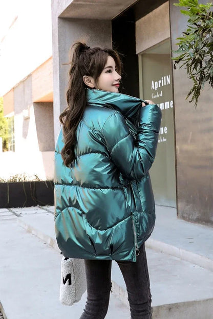 Woman clothing   Zip-up Jackets for Women Thick Padding Black Duck Down Woman Coat Quilted Padded Winter 2024 Luxury Fashion Inter Special 2024