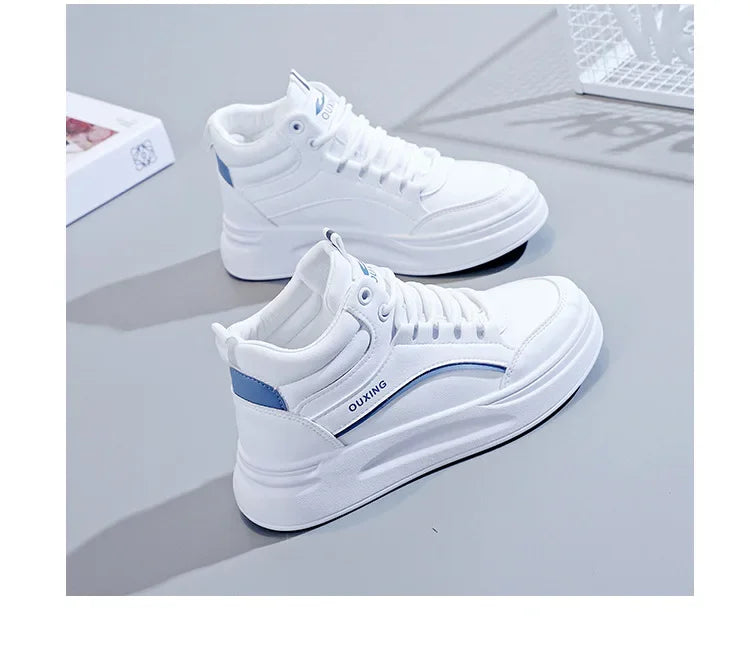 Woman shoes Maogu Woman Platform Fashion Shoes Casual Sneakers White Sports Shoe Ladies Boot Round Toe Elegant Autumn Women Warm Ankle Boots