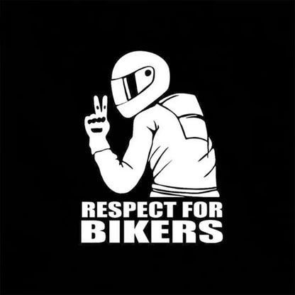 Car   RESPECT FOR BIKERS Car Motorcycle Sticker Reflective Laser Vinyl Decals Decoration Funny Stickers 15x11CM