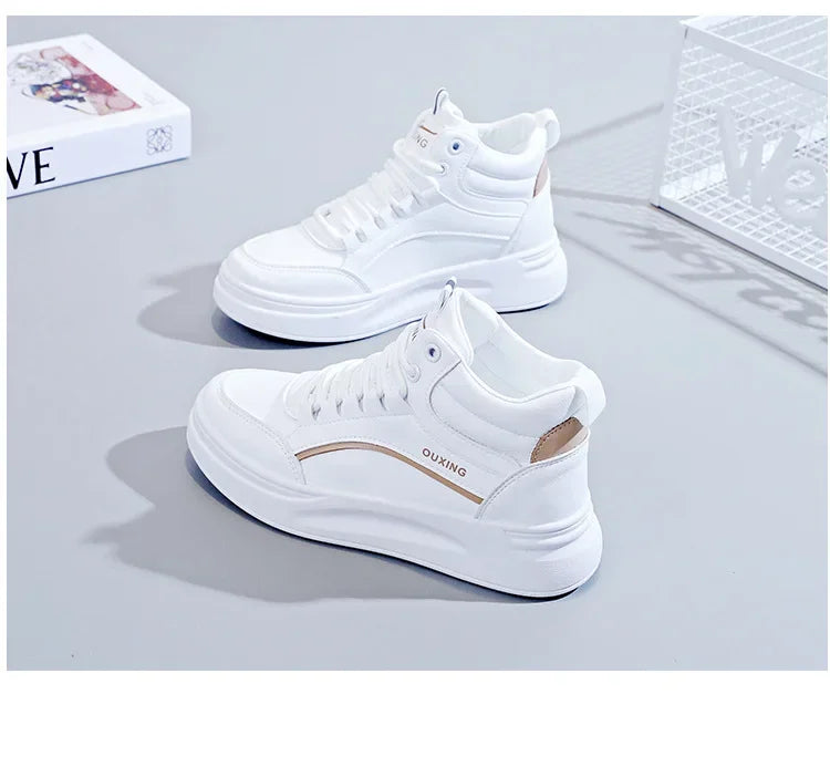 Woman shoes Maogu Woman Platform Fashion Shoes Casual Sneakers White Sports Shoe Ladies Boot Round Toe Elegant Autumn Women Warm Ankle Boots