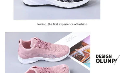 Woman shoes  Spring/Summer New Flat Bottom Mesh Sports Women's Casual Soft Sole Lightweight Running Shoe