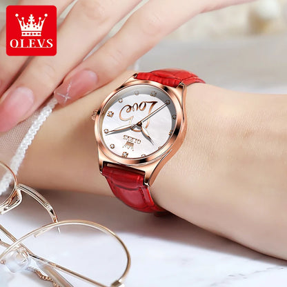 Jewellery   OLEVS Brand Watch Heart Shaped Waterproof Women's Quartz Watch 5580