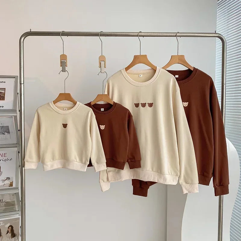 Girl clothing Parent-child Matching Clothes for Whole Family Dad Mom and Daughter Son Clothing Bodsyuit Sweatshirts Autumn Korean Fashion