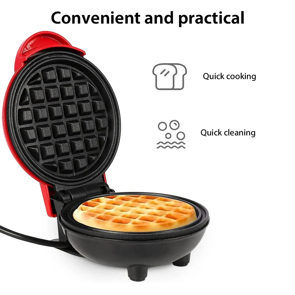 Kitchen 350W kitchen Mini Waffle Maker Electric Breakfast Maker Non Stick Pancake Bubble Egg Cake Oven Pan Eggette Machine