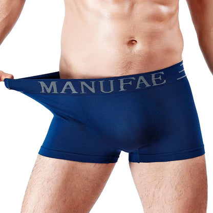 Men clothing   Men's Comfortable Seamless Boxer Brief Japanese Style High Elastic Panties Shorts Solid Color Letters Breathable Loose Boxer