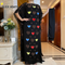 Muslim family   Free Shipping Muslim Abaya Dubai Turkey Muslim Hijab Dresses African Caftan  Party Elegant Islamic Embroidery Clothing AL034