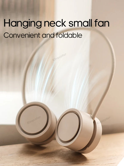 Odd Hanging Neck Fan Power ventilador Bladeless Neckband Fan Portable Mini Air Cooler USB Rechargeable Electric Fan odds