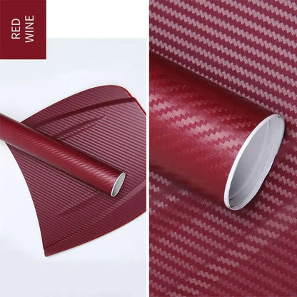 Car   30x127cm Car 3D Carbon Fiber Roll Film Stickers DIY Vinyl Film Auto Interior Styling Carbon Fiber Decorative Decals