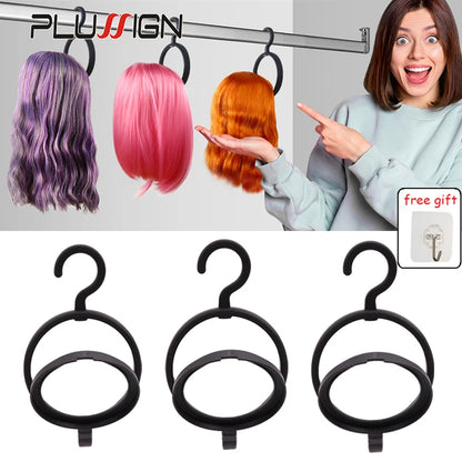 Style & Shine Hair  Hanging Wig Stand For Wigs White Black Wig Hanger For Multiple Wigs Durable Wig Holder For Salon Display Wall Wig Stand Holder