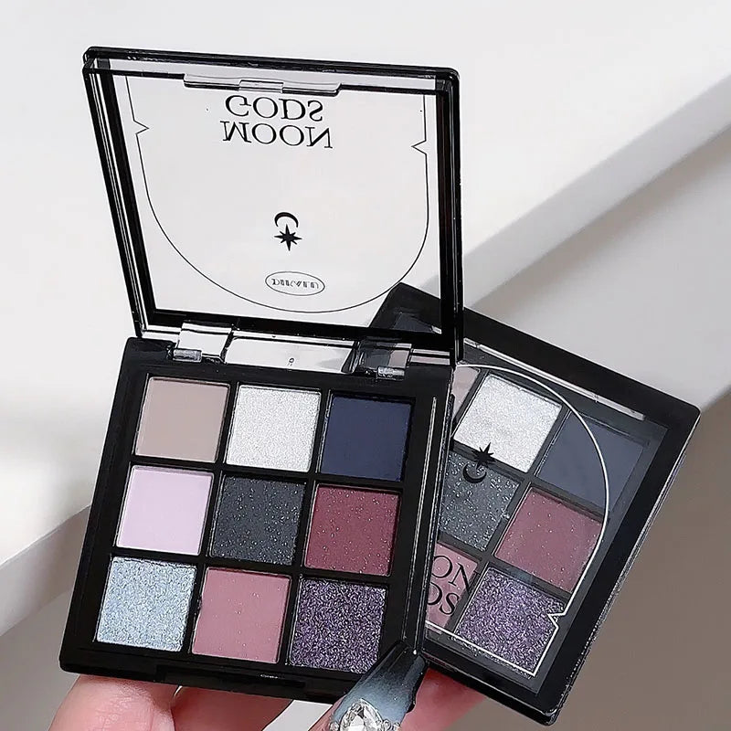 Makeup and face - 9-Color Eyeshadow Palette – Matte, Shimmer & Metallic Finishes