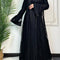 Muslim family   Ramadan Eid Prayer Lace Abaya 2 Piece Set Inner Dress Women Flare Sleeve Long Abayas Kaftan Djellaba Dubai Party Vestidos 2024